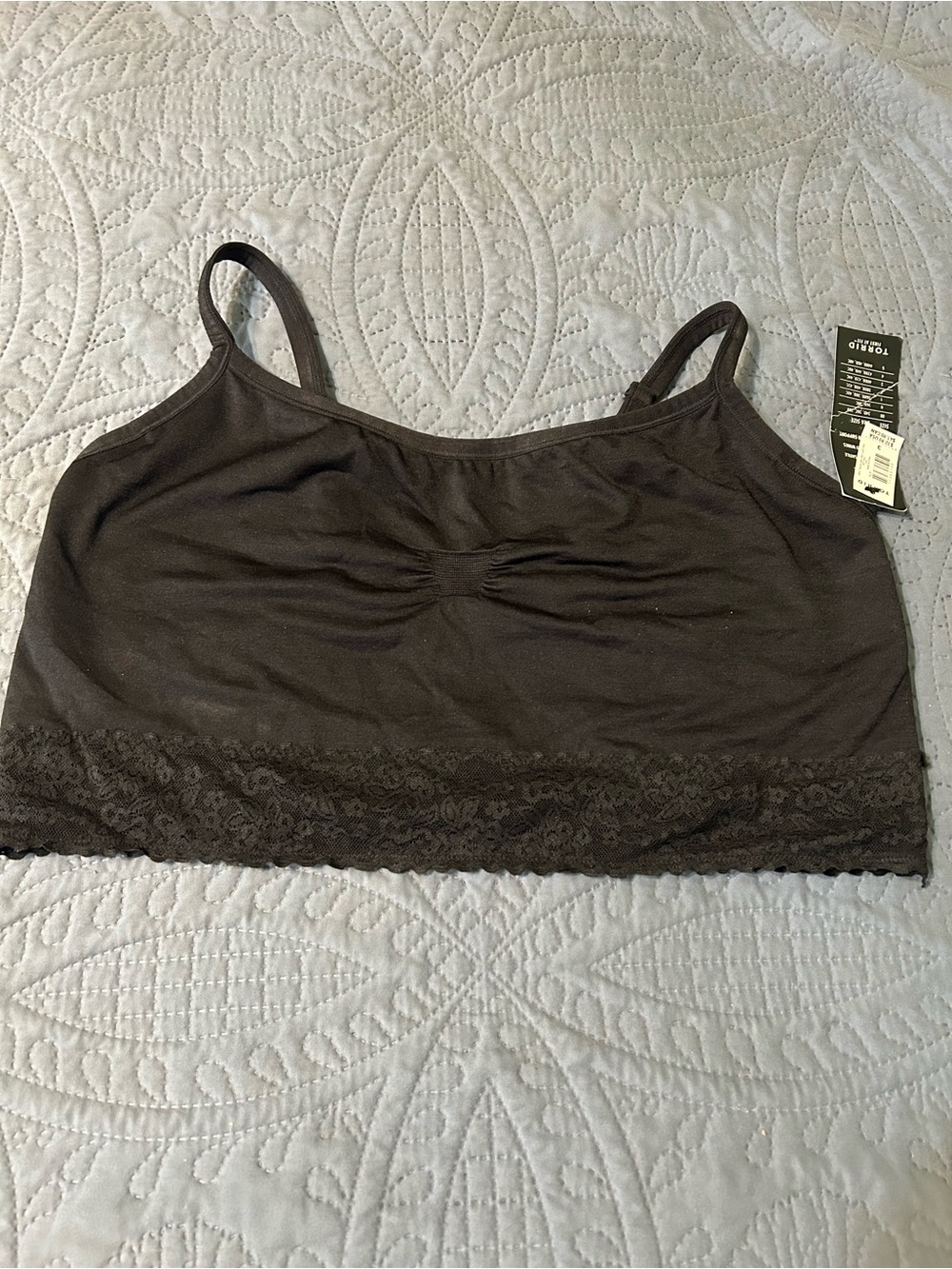 torrid Black Lace Trim Bralette size 3
